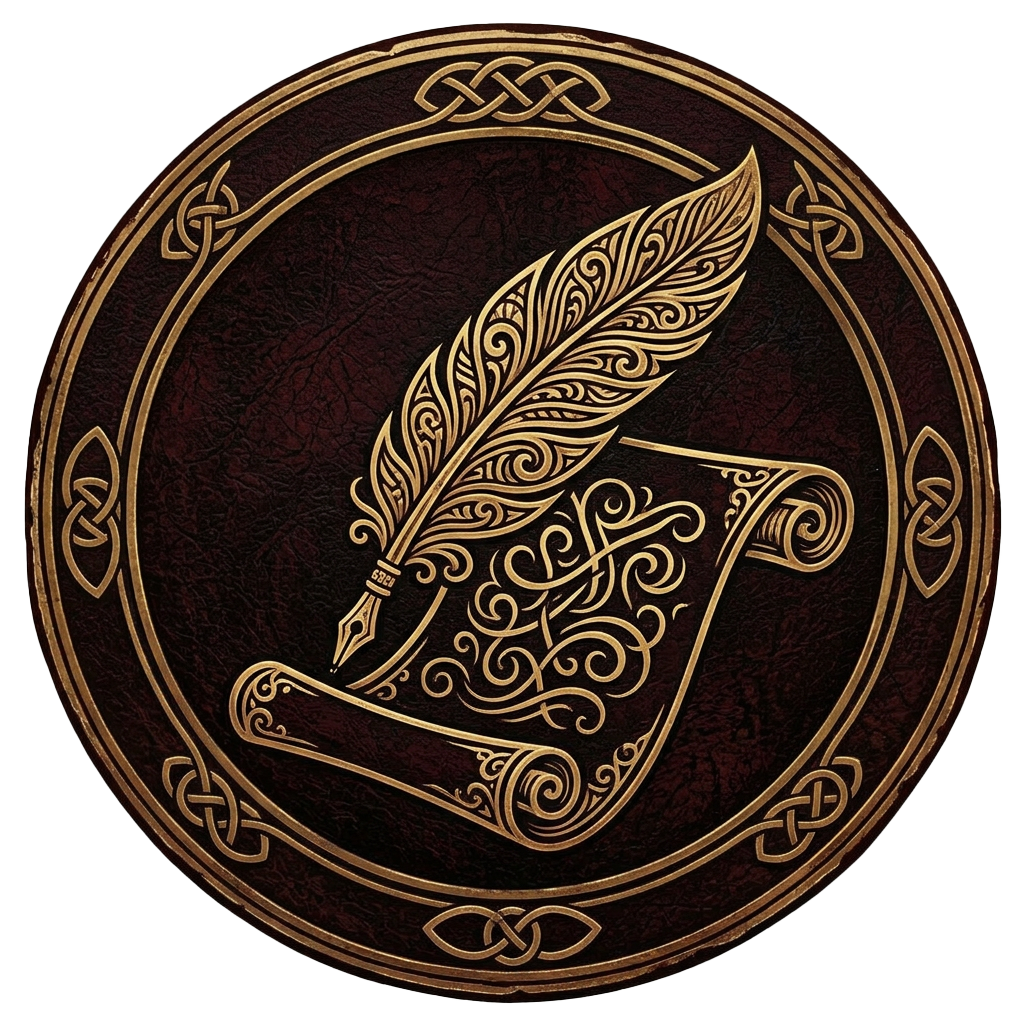 Клеймо с пером — символ письменного промпта