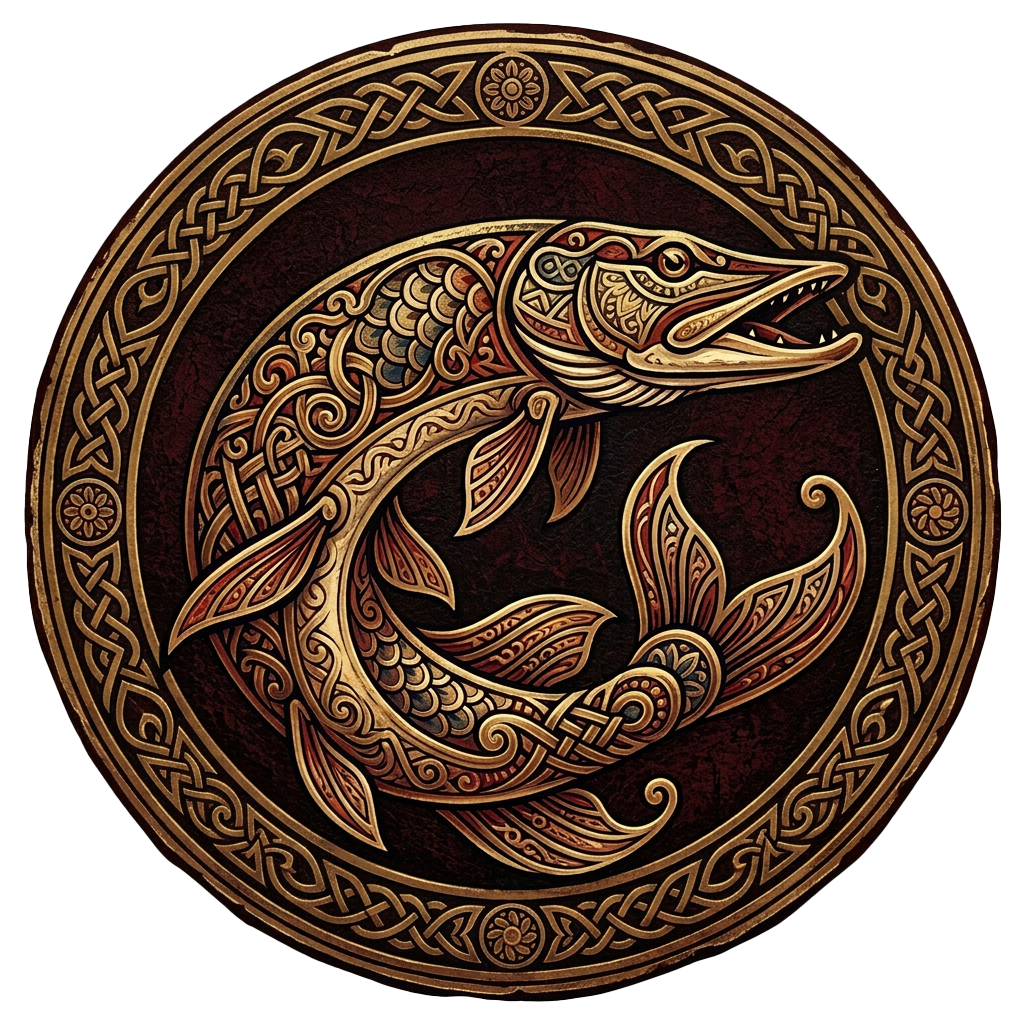 ЩукаAI — медальон с геральдической щукой